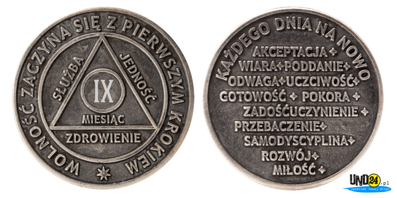 Medal 9. Miesiąc trzeźwości