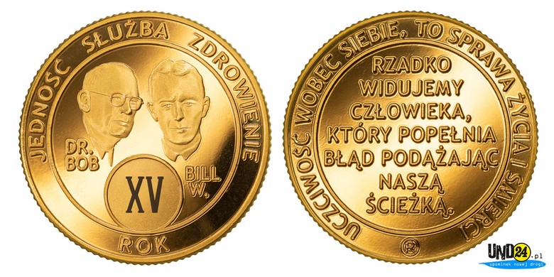 Medal 15. Rocznica trzeźwości w Amerykańskim Stylu